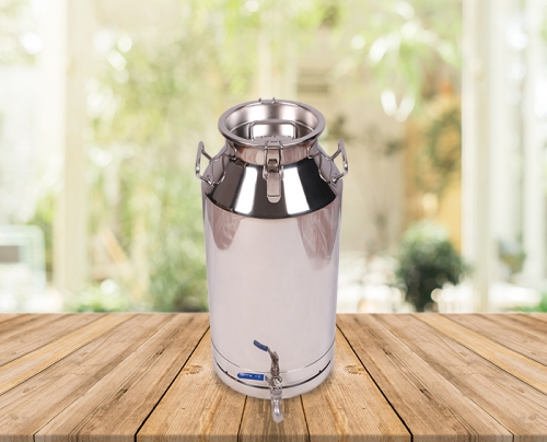 50 Lts Stainless Steel Milk-Olive Oil-Wine Carriage Bucket/Can With SS Locked Lid&Tap