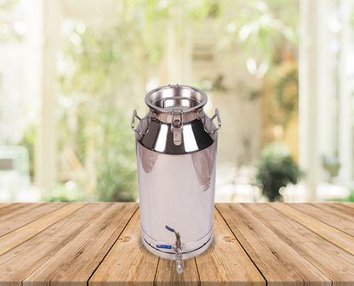 40 Lts Stainless Steel Milk-Olive Oil-Wine Carriage Bucket/Can With SS Locked Lid&Tap